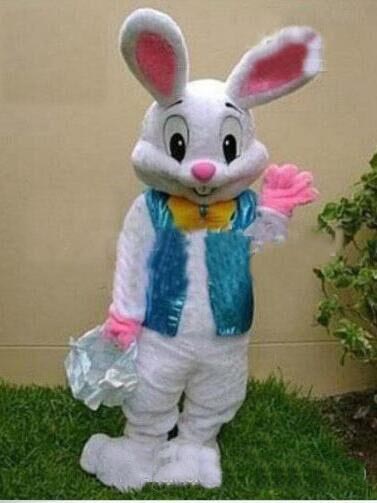 

2018 Factory direct sale Easter Bunny Mascot Costumes Rabbit Adult Free Shipping, Blue