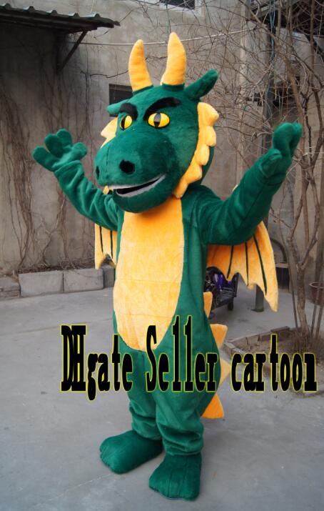 

Sellers cartoon Dinosaur dragon mascot costume! free shipping !, Green