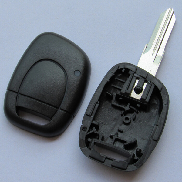 

Replacement Remote Key Shell Case Fob 1 Button for RENAULT Twingo Clio Kangoo Master Car Auto Parts Key Case Fob with battery place, Black