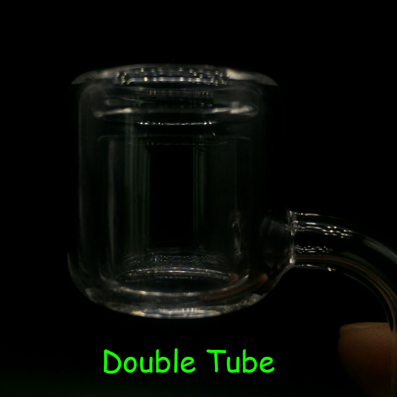 

Latest Design Quartz Thermal P Banger 10mm 14mm 18mm 45 90 Double Tube Quartz Thermal Banger Nail For Glass Water Pipes Glass Bongs