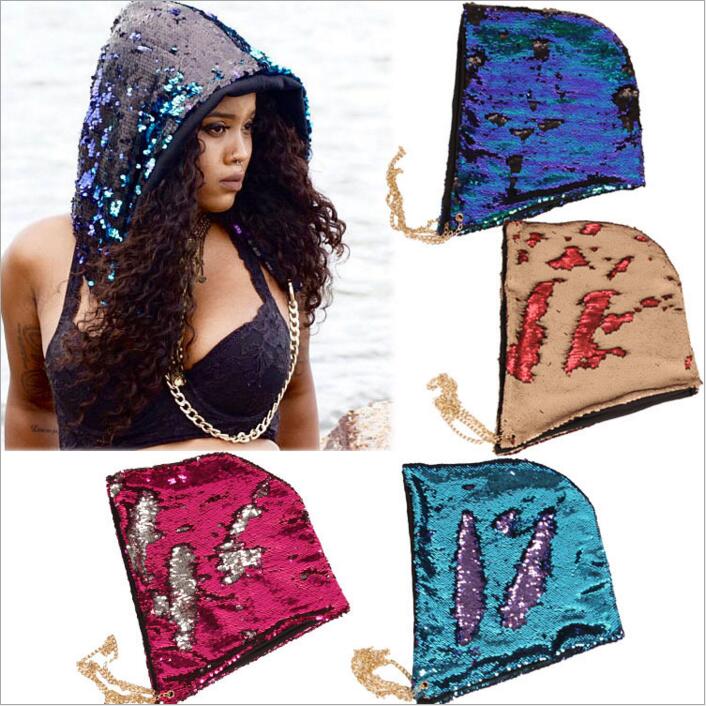 

Mermaid Sequin Hats Sequins Halloween Caps Fashion Glitter Beanie Masks Christmas Party Decorative Supplies Halloween Costume Caps New B2981, Message your colors