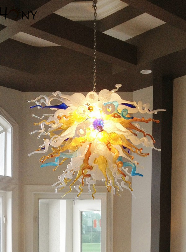 

Free Shipping 110v/120v/220v/240v Mini Living Room Modern Lamp Hand Blown Art Glass Chandelier