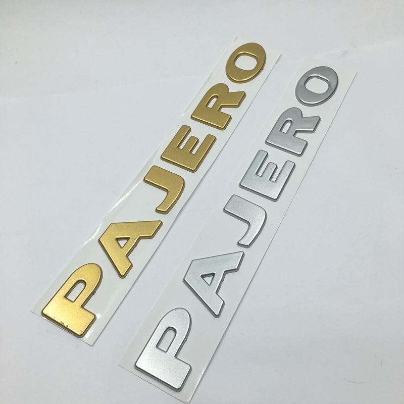 

10Pcs /lot 3D PAJERO ABS Car Emblem Badge Body Side Logo Car Stickers Decal For Mitsubishi, 1 lot
