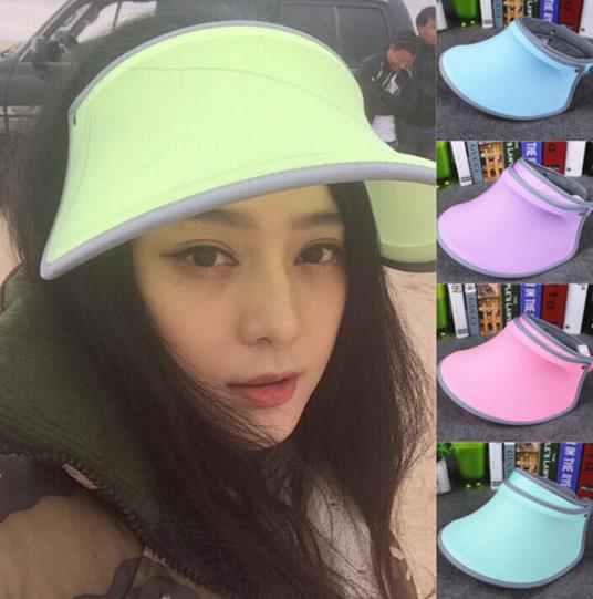 

NEW Candy colors Sun Visors fashion men women Wide Brim Hats Sun Hat sports cap casual cap sunvisor Tennis Golf Adjustable Headband hat gift, Multi