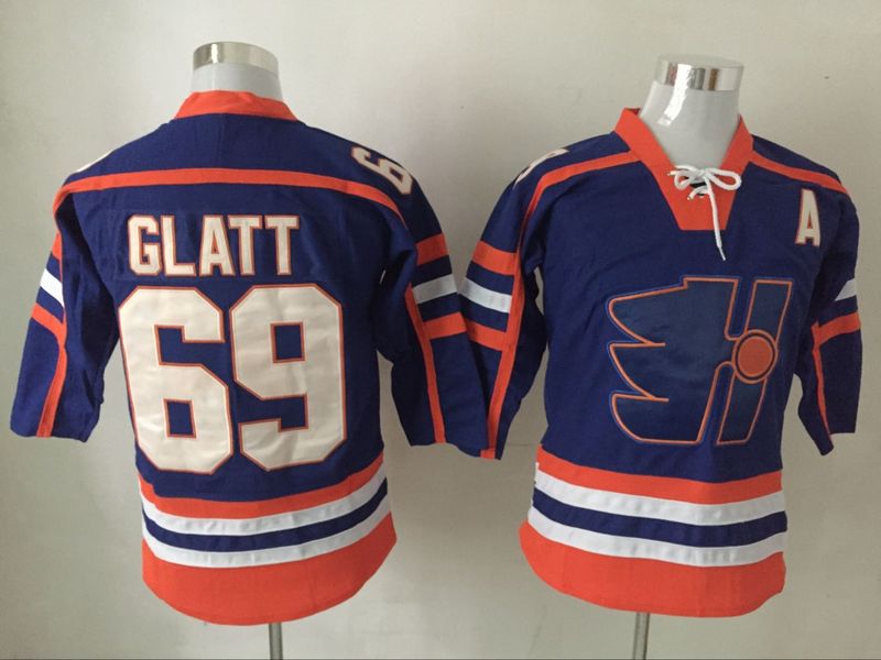

Top Quality ! 2016 New Halifax Highlanders Hockey Jerseys Cheap #69 Doug Glatt Jersey Blue Authentic Stitched Hockey Jerseys Mix Order