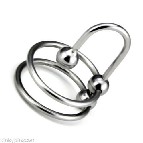

Ultimate Double Head Ring with Stopper Male Chastity Device Quality Bondage #R2