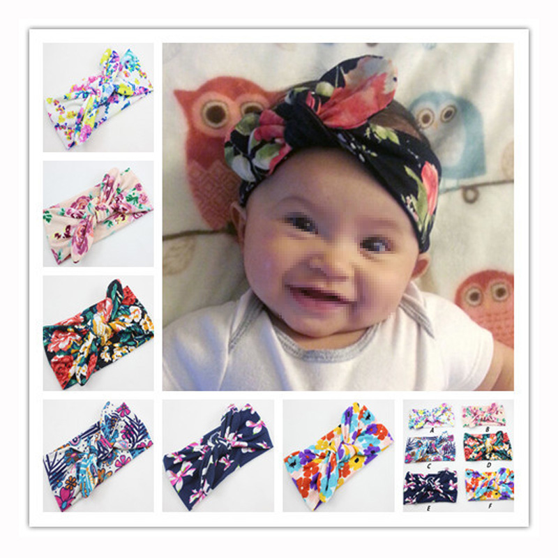 

Children Flower Printed Headwear Bohemian Style Fashion Headdress Cute Baby Hair Ornaments Six Kinds of Printing Optional