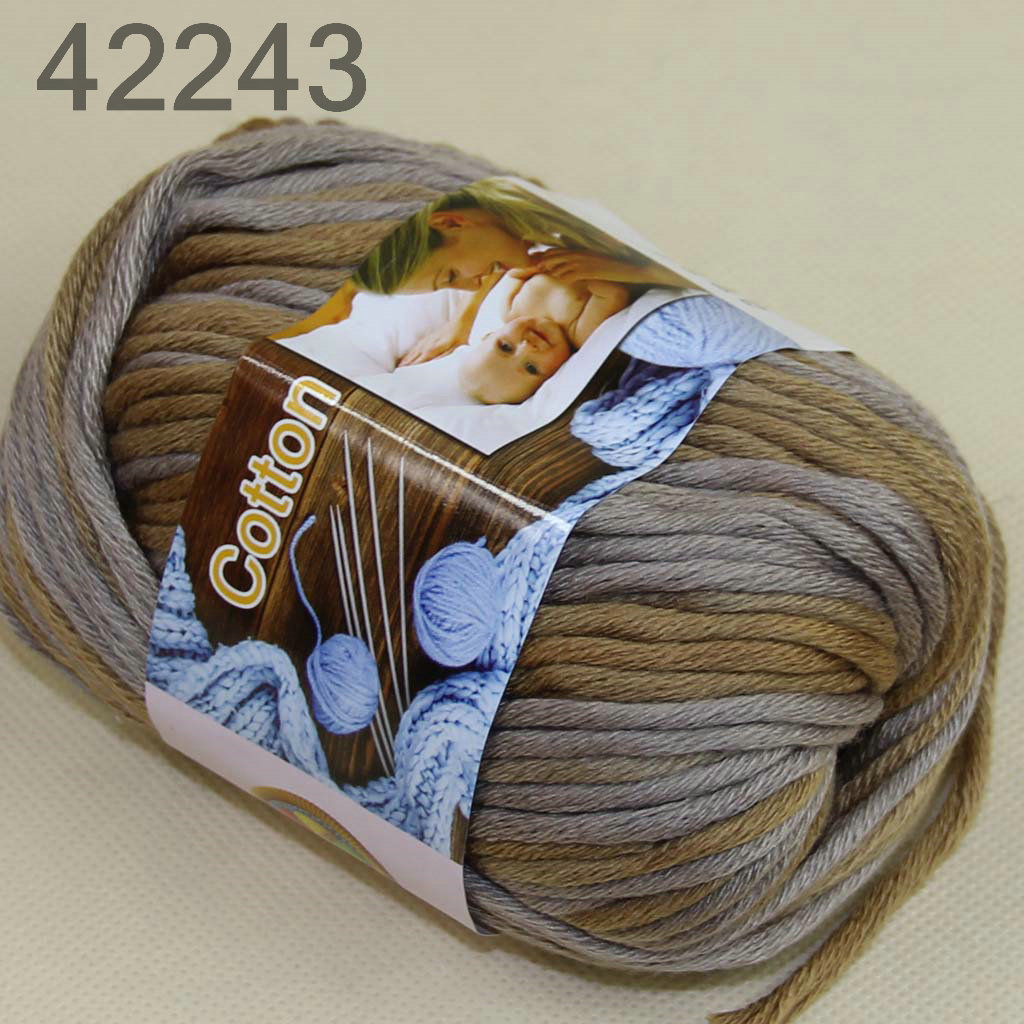 

LOT of 6 BallsX50g Special Thick Worsted 100% Cotton Knitting Yarn Gray Peru 2243