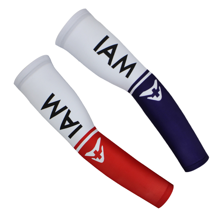 

2016 IAM PRO TEAM BLUE CYCLING ARM WARMER BICYCLE OVERSLEEVES SIZE:S-XXL, Black
