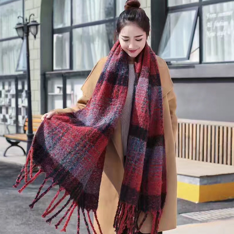 

thick scarf plaid scarves luxury designer scarf Thickened scarves for women and men winter warm neck wrap couple neck wear Pashmina