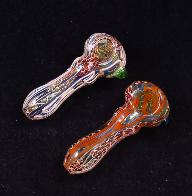 

4 Inch Mixed USA color glass smoking hand pipes spoon Tobacco pipe bong free shipping GP-2013