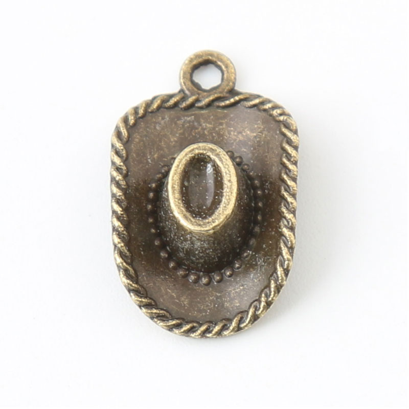 Whole Cowboy Hat Charm Silver Whole Cowboy Hat Charm Silver