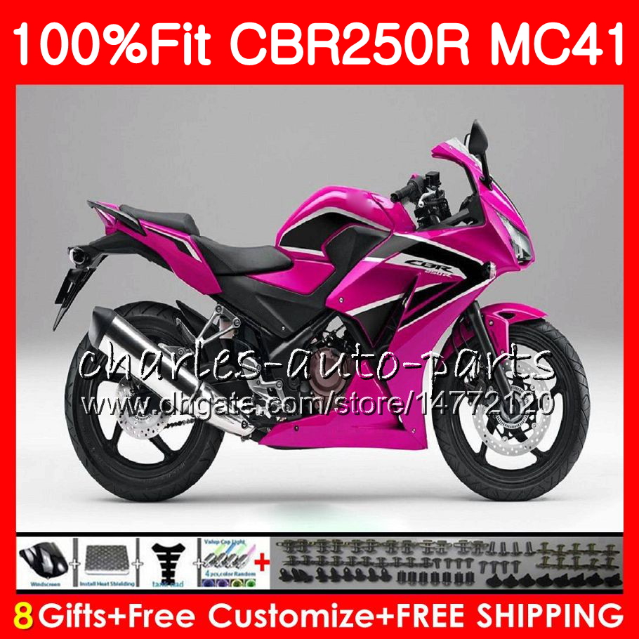 

Injection For HONDA CBR250 R rose pink CBR 250R 300R 11 12 13 14 15 94NO51 CBR300R CBR250R MC41 CBR 250 R 2011 2012 2013 2014 2015 Fairing, No. 1
