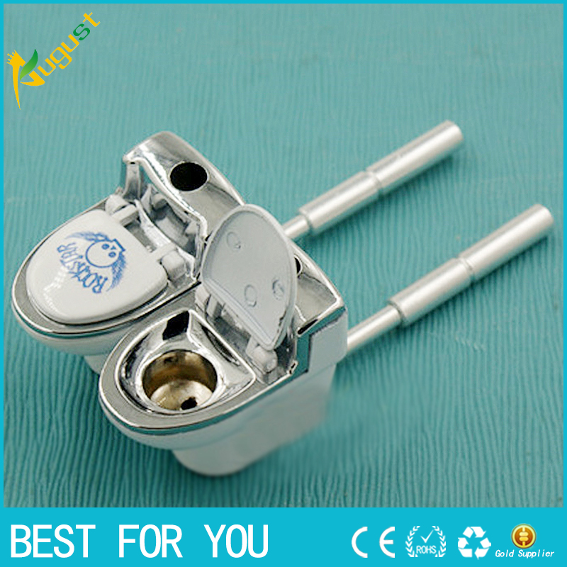 

metal smoking pipe closestool Pattern long portable tobacco pipes mini color printed pipe