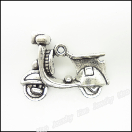

Wholesale Alloy Tibetan Silver Plated Scooter Charms Vintage Electrocar Metal Charms 18*23mm AAC1195