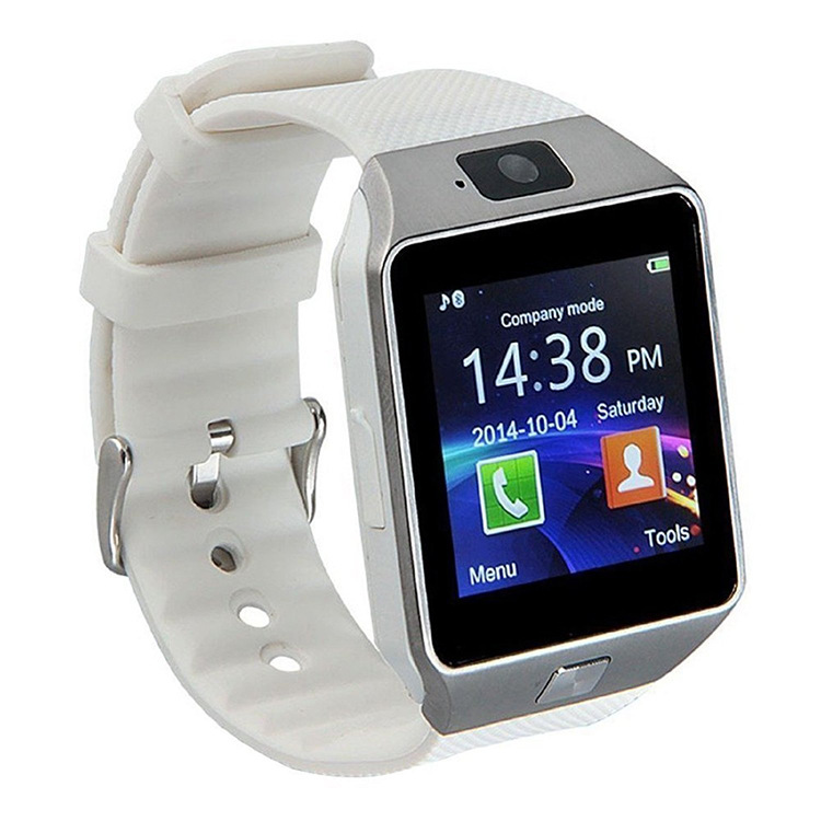 Silver+white strap