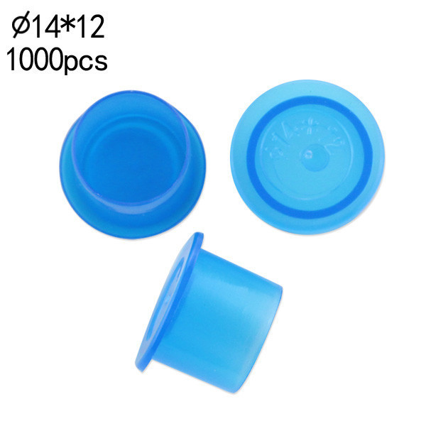 

Wholesale-(Blue) 14mm TATTOO INK CUPS Caps 1000 pcs Pigment Supplies Plastic Self-standing Ink Cups free shipping