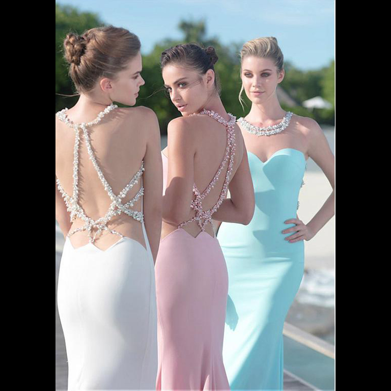 

Fashionable Tulle & Blue Satin Scoop Neckline Mermaid Evening Dresses With Beads Crystal Prom Party Dresses See Through Evening Gowns, Dark red