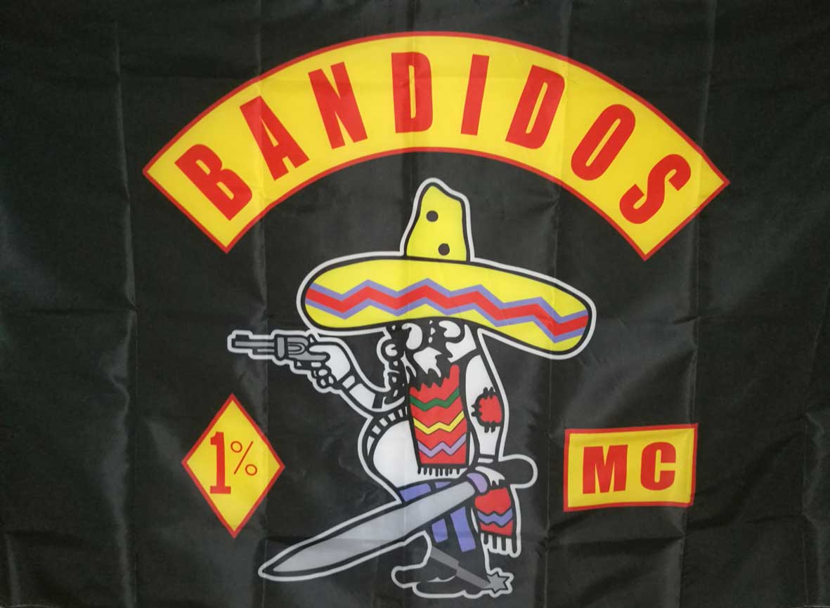 

Bandidos Motorcycle Club Flag Banner Decorative Flags and Banners 3x5 feet