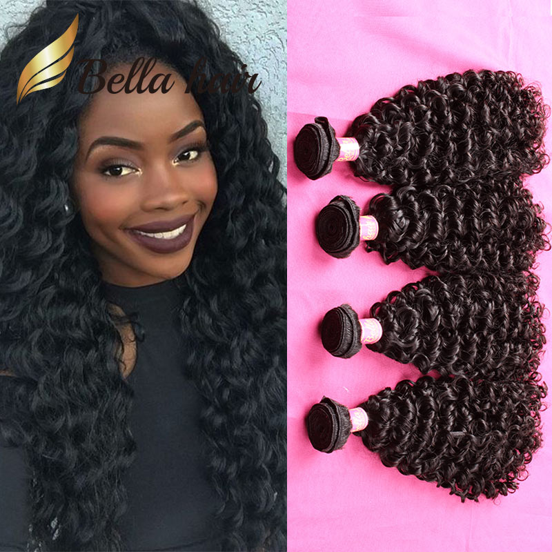 

Bella Hair 4pcs/lot 11A Top Grade One Donor Wet and Wavy Bundles Brazilian Indian Peruvian Unprocessed Human Hair Weaves Deep Wave Can be dyed to 613 Long Life, Natural color