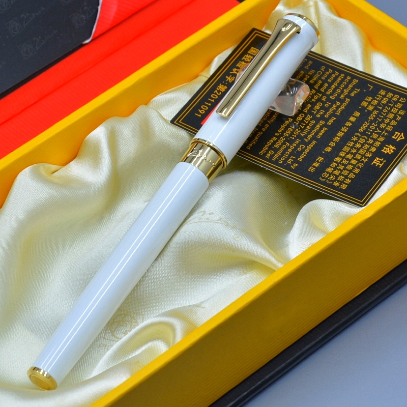 

Luxury Picasso pens for High quality black and white metal classic Fountain pen with school office supplies writing smooth brand ink pens, As picture shows