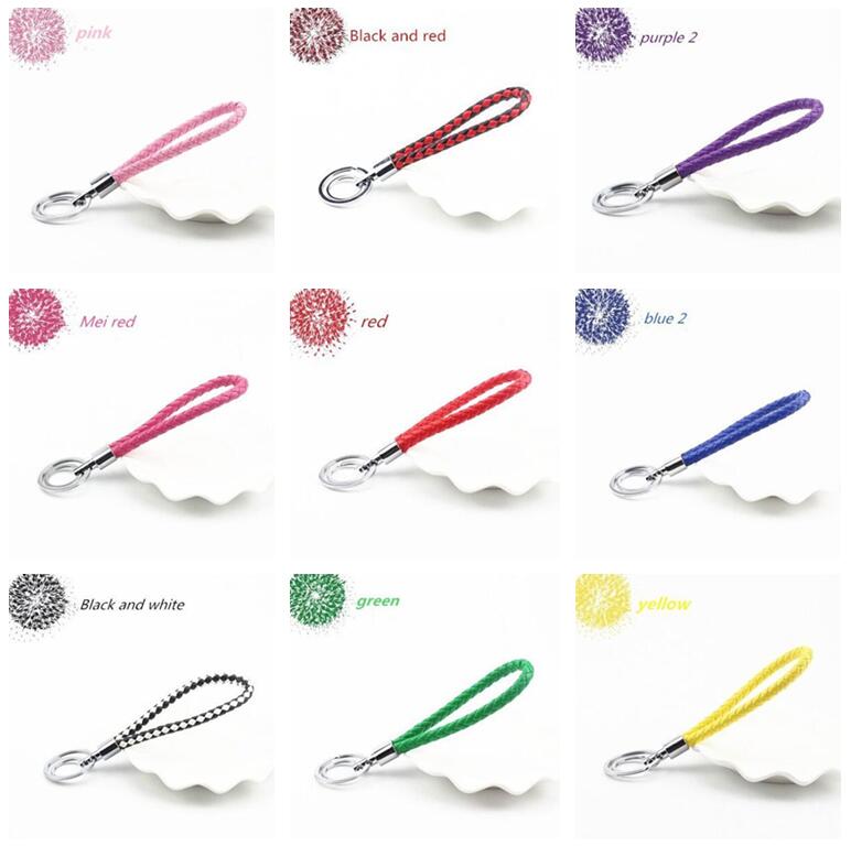 

Good A++ Fashion retro leather knit leather car key chain can be printed LOGO KR347 Keychains mix order 20 pieces a lot