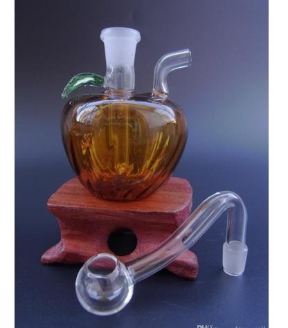 

1 PCS Glass pipes Glass bubbler Glass glass oil rig Glass bongs water pipes Hookah Red little apple JH036-10mm
