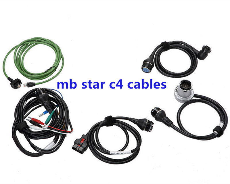 

MB Star SD Connect C4 cables 5pcs together without multiplexer for Benz MB Star C4 OBD2 cables High quality
