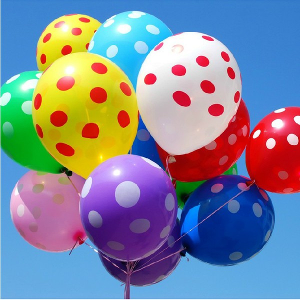 100pcs Latex Polka Dot Balloons Round Balloon Party Wedding Happy Birthday Anniversary Decor 12 inch new