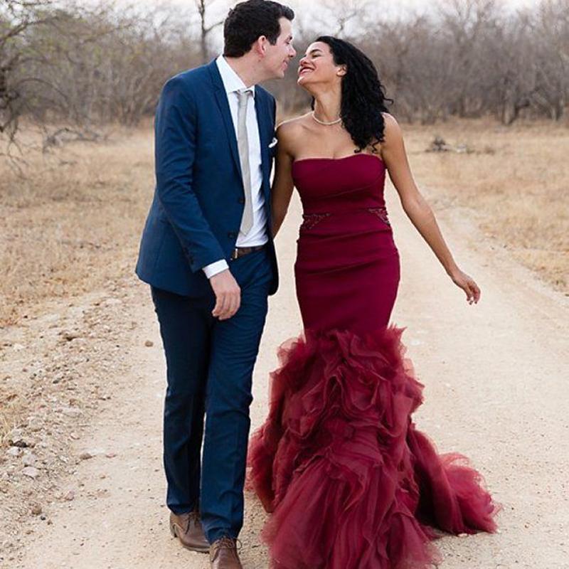 red wine dress for wedding