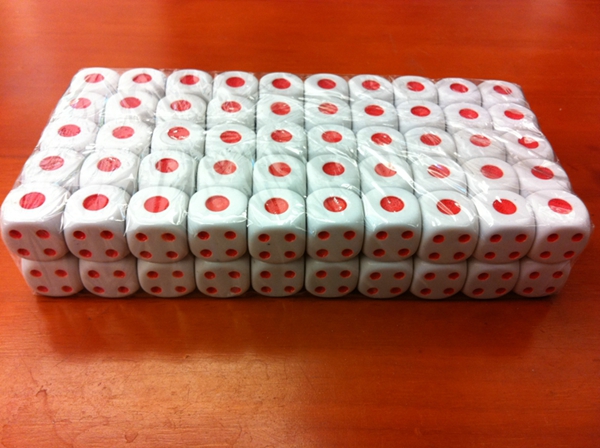 

14mm 6 Sided Dice Routine Ordinary Dices Boson White Background Red Blue Points KTV Bar Nightclub Drinking Game Dice Good Price #N4