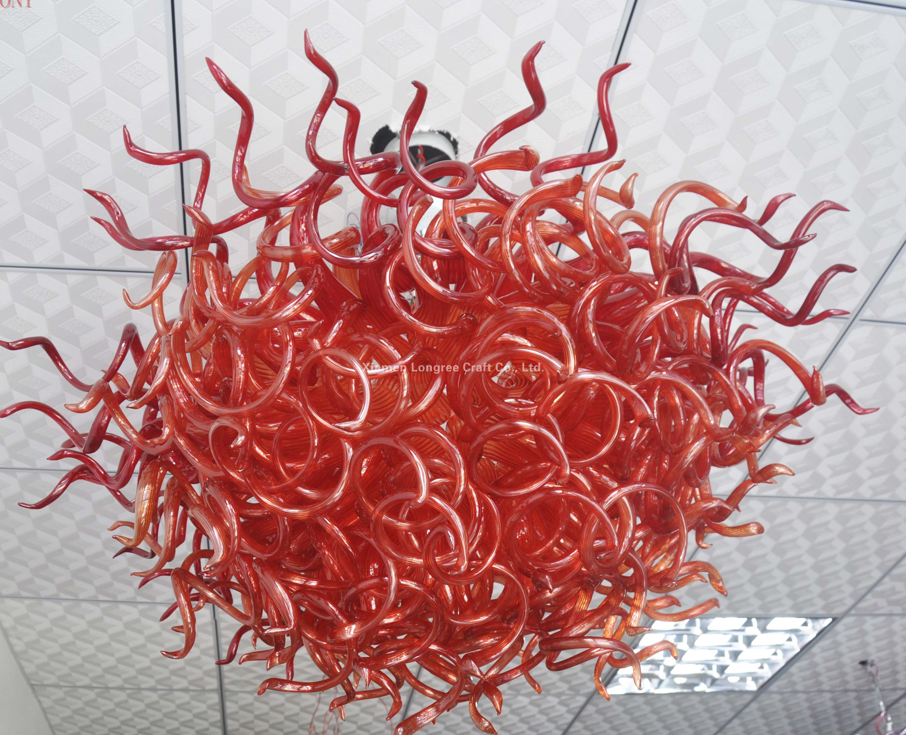 

Free Shipping AC Led Bulbs 110v/240v Reliable Quality Art Glass Lighting Cheap Chandelier Wedding Red