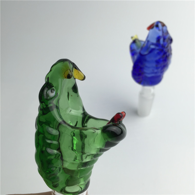 

glass bowl with 14mm 18mm male for glass bong smoking green blue thick bowl glass herb tobacco smoke
