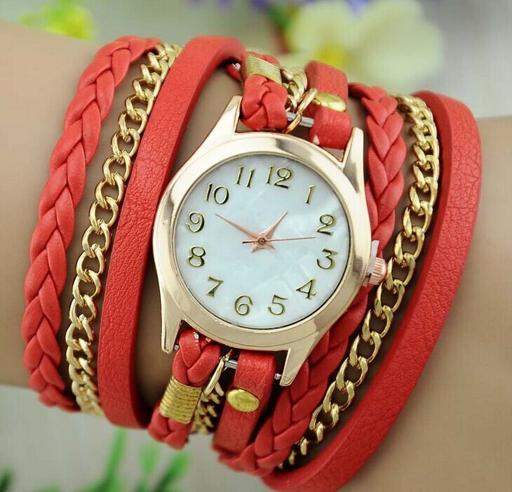 

Simple Weave Strap wrap Women Fashion watches Steel Shiny around casual Clock Long band Men quartz wristwatch Girl watch, Leave a message about color
