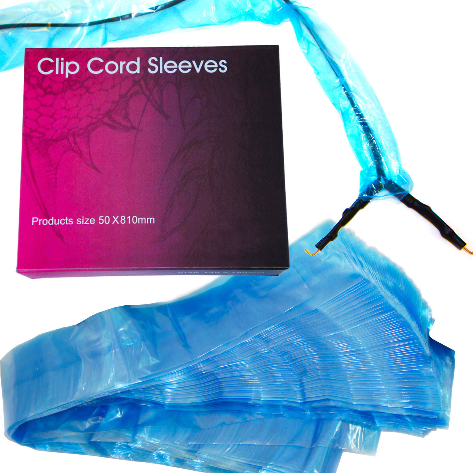 

Wholesale-125pcs Disposable Clip cord Sleeves Bags for Tattoo Gun Ink Kit