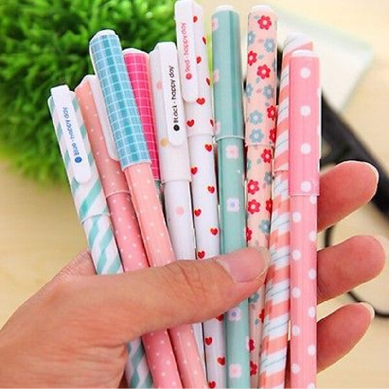 

20 Pcs/lot Color Gel Pen Kawaii Stationery Korean Flower Canetas Escolar Papelaria Gift Office Material School Supplies