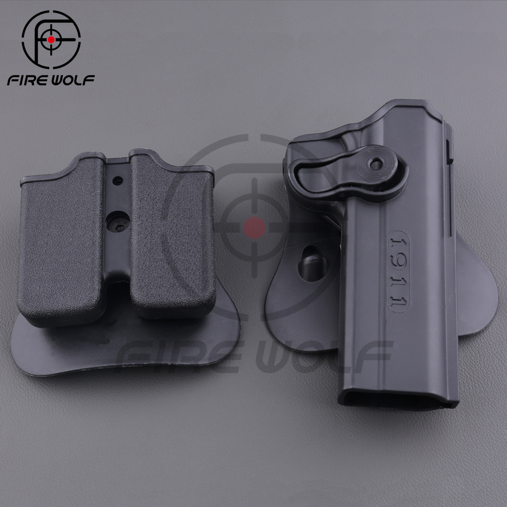 

Tactical Gun 1911 Polymer Airsoft holster Holster and Double Magazine Style 1911 Fits Holster Retention Roto Vqjpp