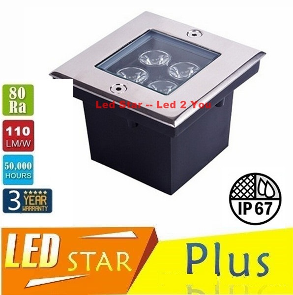 

Square Underground Led Lights High Bright 12W Deck Lighting Led Garden Light Floor Light IP67 Waterproof AC 85-265V