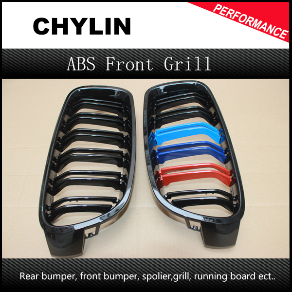 

Car Style One Pair Front Gloss Black M-color Grilles for BMW F30 F35 2012-2015