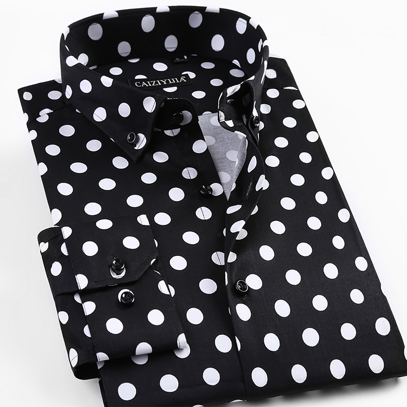 polka dot formal shirt