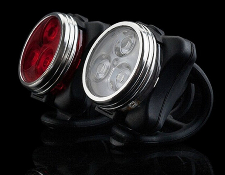 

Cycling Bicycle MTB Bike USB Rechargeable 160LM 3LED Head Front Rear Tail Clip Light Lamp 2 Colors 2016 New Arriva(HJ-030)