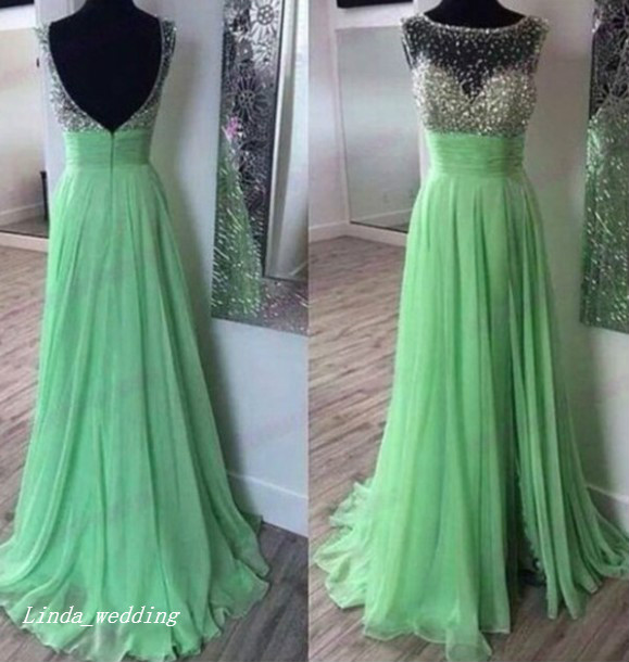 

Popular Mint Green Prom Dress Beautiful Chiffon Beaded Women Wear Special Occasion Dress Evening Party Gown, Fuchsia