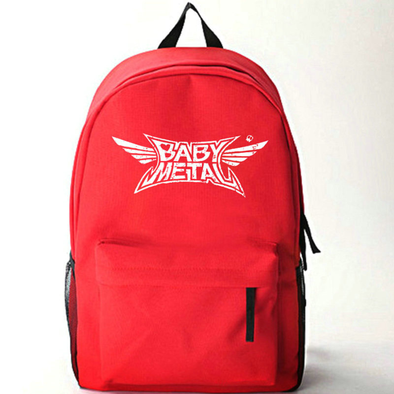 

Babymetal backpack Red black daypack Anime baby metal schoolbag New cartoon rucksack Sport school bag Outdoor day pack
