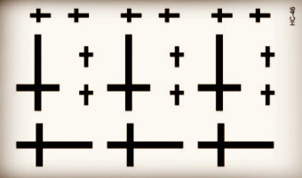 

Wholesale-Simple Cross Black Color Body Art Beauty Makeup Waterproof Temporary Tattoo Stickers