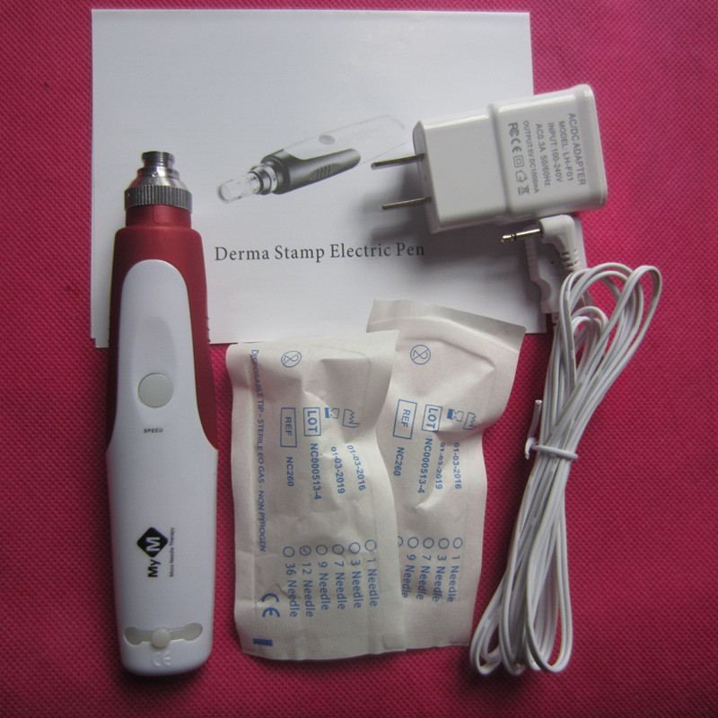 

With 2pcs Needle Cartridges Electric Derma Stamp Dermapen Micro Needle Roller Facial Beauty Equipment,Micro Needle Therapy System Dermapen