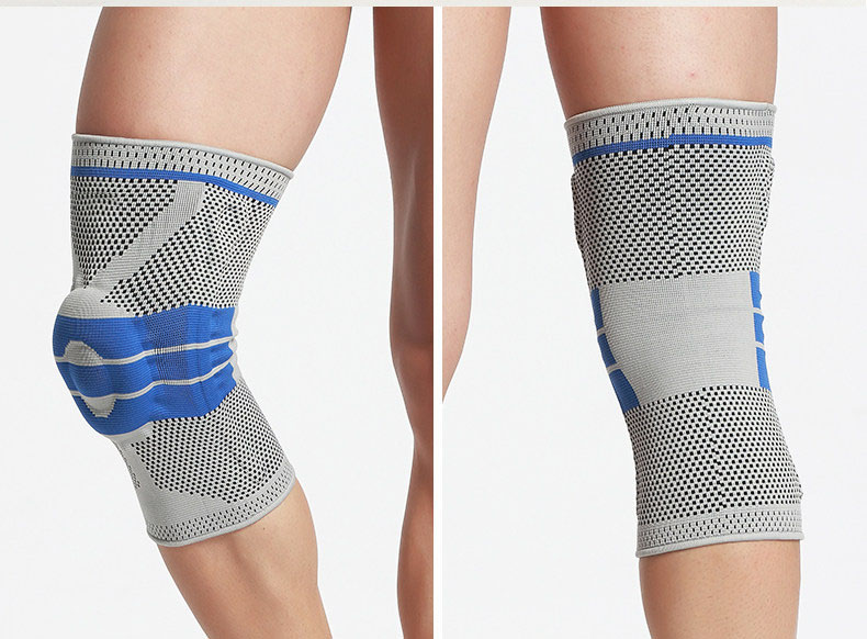 

Basketball Knee Pad Sport Safety Football Volleyball Silicone Knee Brace Tape Knee Support Calf Protection L389, Grey