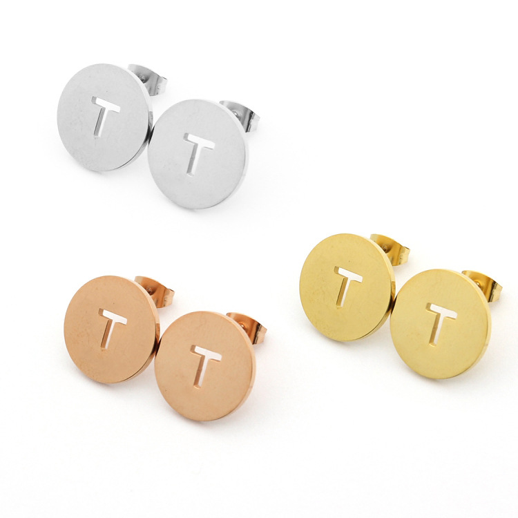 

Fashion jewerly brand Stud Earrings 18K gold plated stainless Steel Classical Love Earrings For Women couple Jewelry gift, Golden;silver