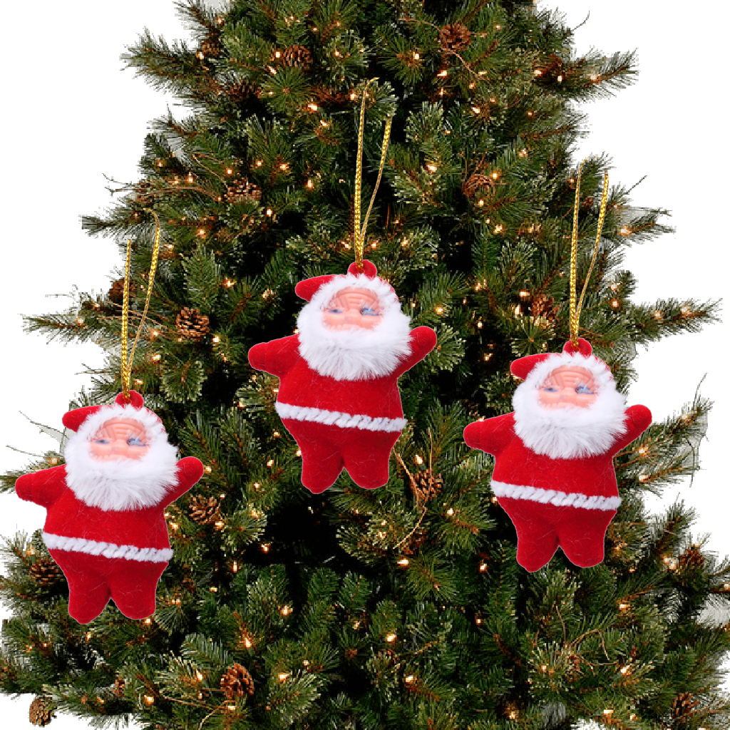 

Christmas Tree Ornaments Decorations Hanging Pendant Doll Red Colorful For Santa Claus Tree Home Party Wedding
