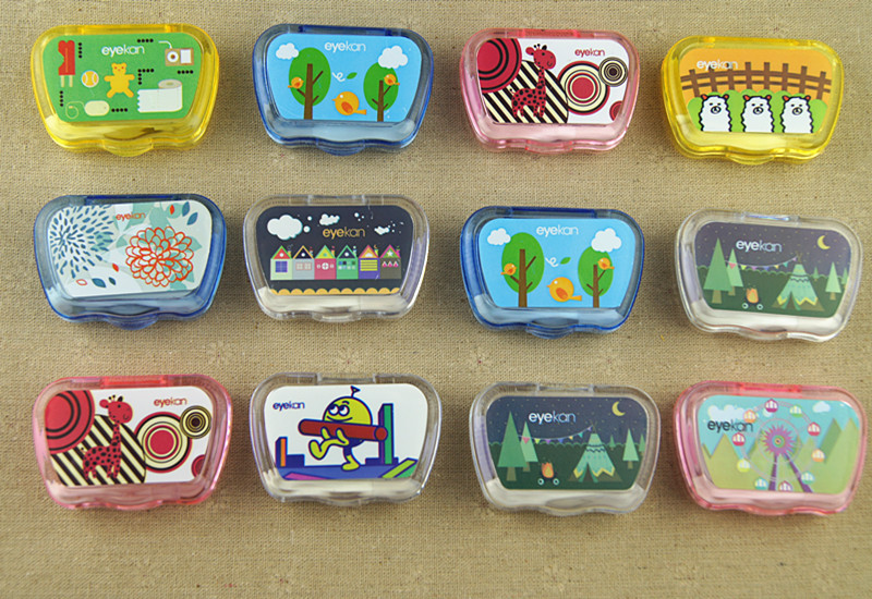 

With mirror contact lens box portable contact lens case kit contact lens set