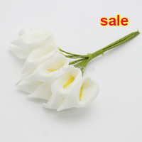 En gros 2016 Nouvelle Vente Chaude Artisanat Mini Calla De Mariage Décorations Fleurs Fleur 2-4cm Petit PE Fleurs Artificielle